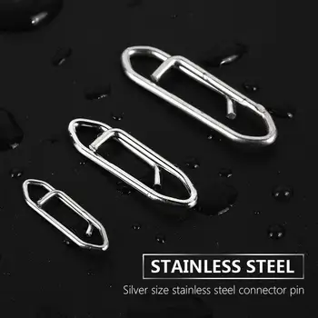 

Fishing Connector Bait Carp Outdoor Fishing Ring Connector Pin Practical Durable Silver Stainless Steel