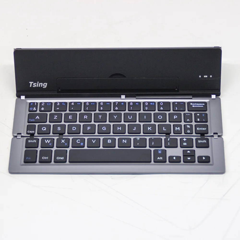 F18 Ultrathin Wireless Bluetooth 3.0 Keyboard Aluminium Alloy Foldable Keyboard Stand For Smartphone Bluetooth Keyboard