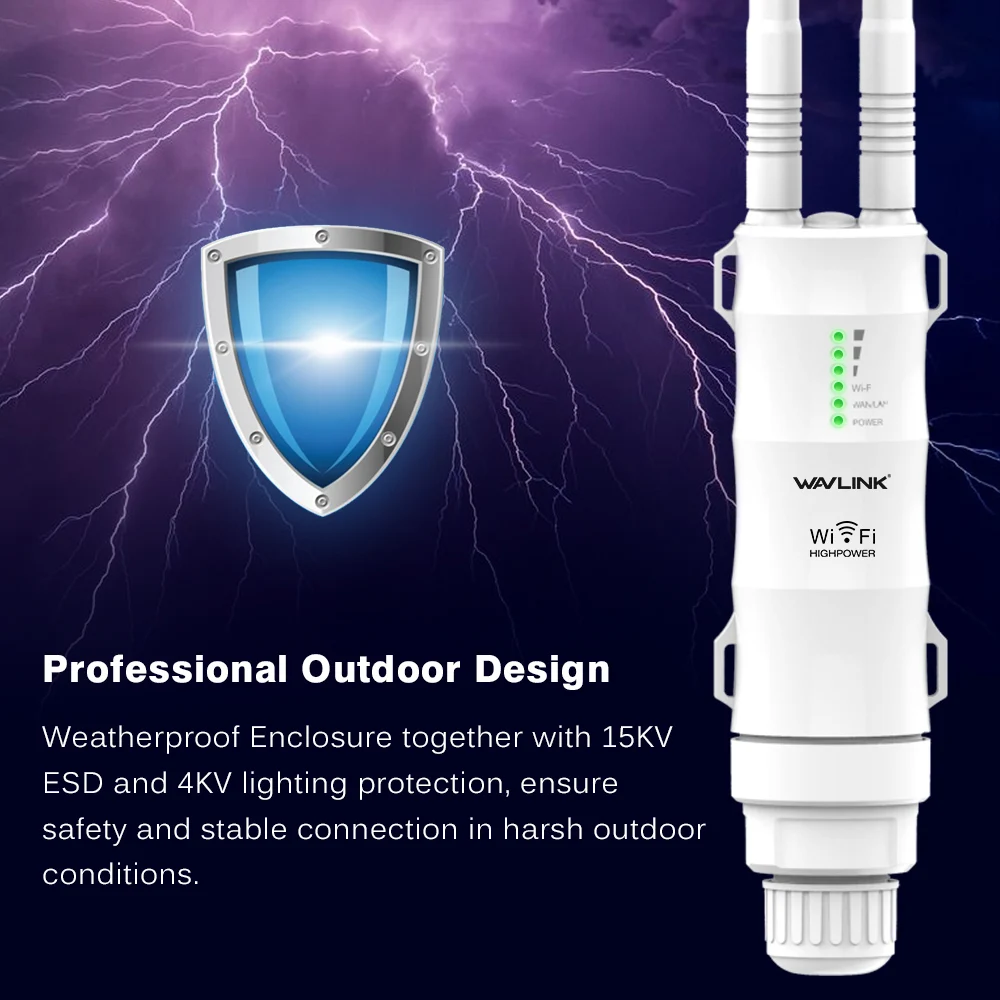 Беспроводной Wi fi репитер Wavlink N300 2 4 ГГц роутер/AP/CPE/WISP антенны POE с большим радиусом