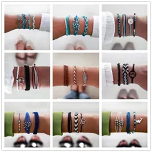 Tocona, 12 стилей, бихемские цветные веревочные браслеты для женщин, цветы в виде листьев, полые геометрические бусины, летние ювелирные изделия, аксессуары