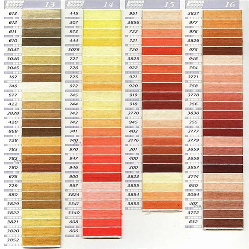 KOKNIT 100150200250pcs Cross Stitch Threads Random Rainbow Color Sewing Skeins Embroidery Thread Floss Skein DIY Sewing Tools (6)