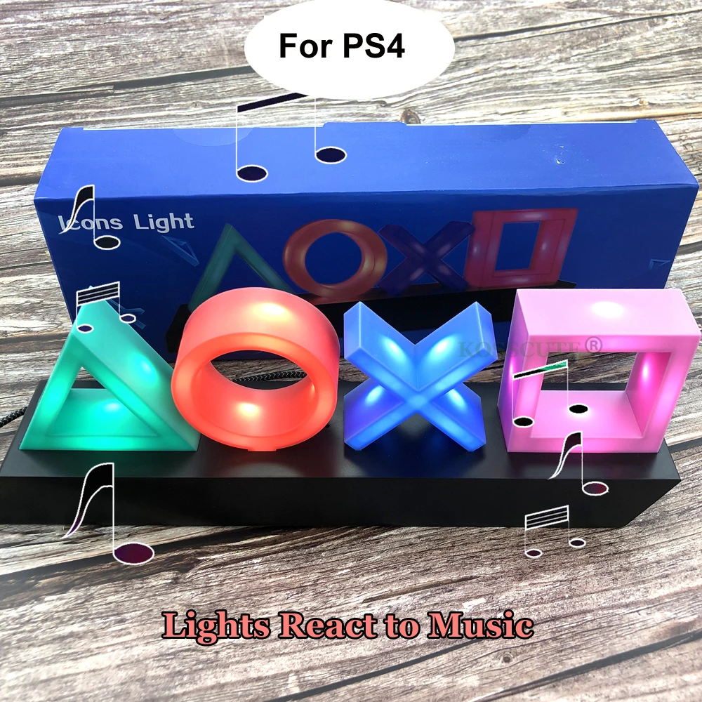 2020 Voice Control Game Icon Light for PS4 Playstation Player Commercial Colorful Lighting | Электроника