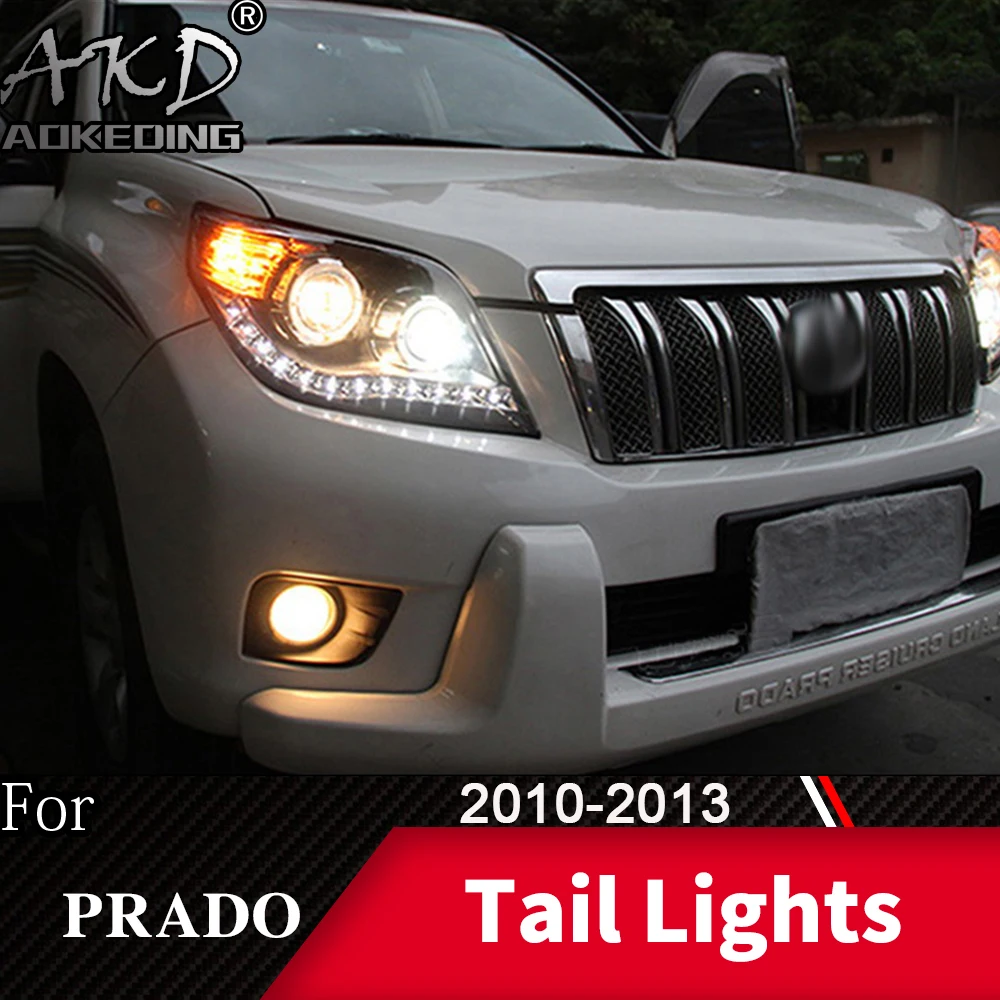 Головной фонарь для Toyota Prado 2010-2013 LC150 фары Противотуманные фары Дневные ходовые огни DRL H7 светодиодный Биксеноновая лампа автомобильные аксессуары