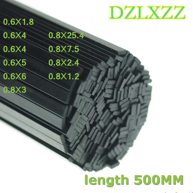 

10PCS Carbon Fiber Spuare Strip 0.6X1.8 0.6X3 0.6X4 0.6X6 0.8X1.2 0.8X2.4 0.8X3 0.8X25.4 for RC Airpalne Model Length 500mm