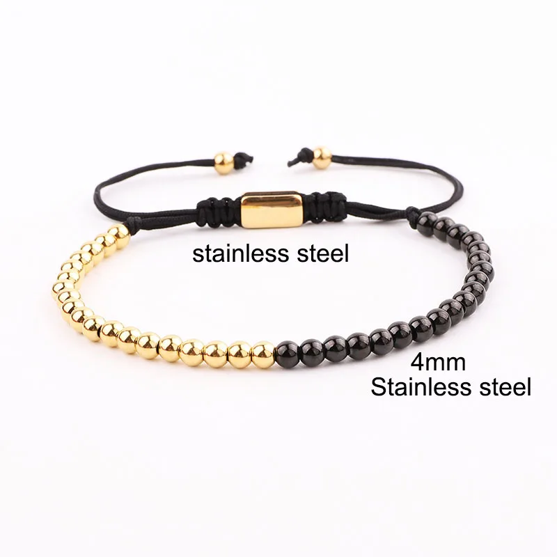 JARAVVI Men Bracelet High Quality Stainless Steel Beads Adjustable Bracelet Men Jewelry Gift - Image 2