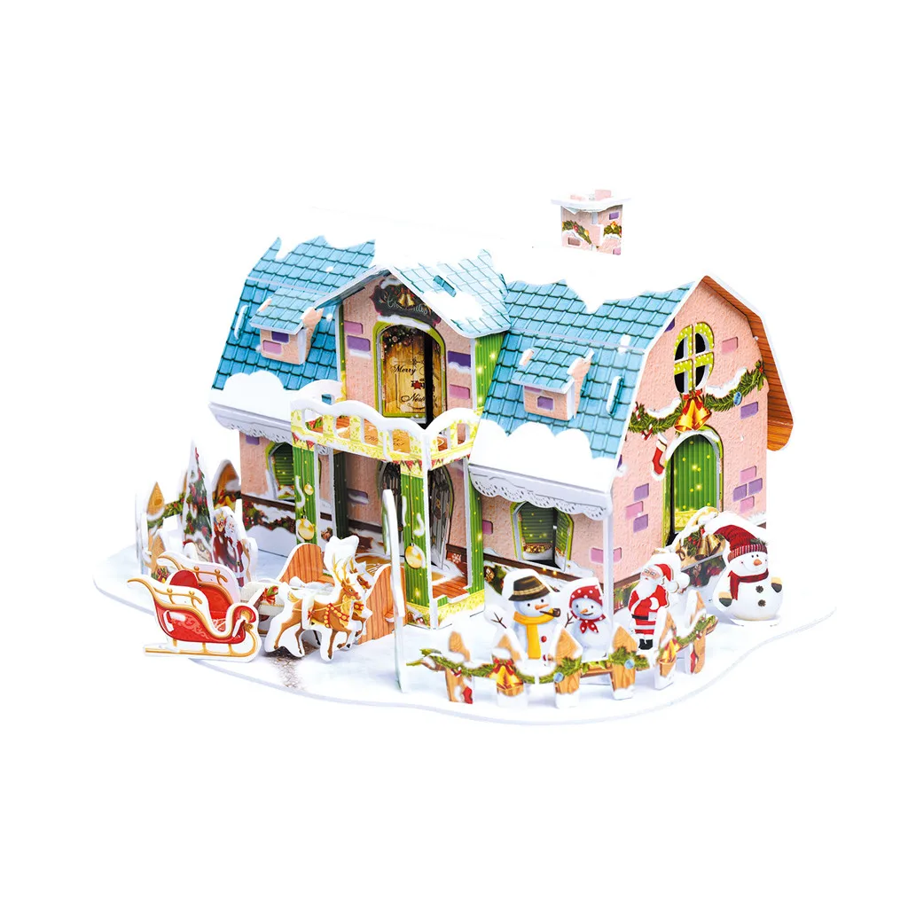 3d Puzzle Handmade House Model Paper Puzzle Toys For Children Buy Games And  Puzzles For Kids,3d Puzzle Handmade House Model,Paper Cartoon Puzzle Games  Product On | Christmas Gift Cottage Diy Handmade Puzzle
