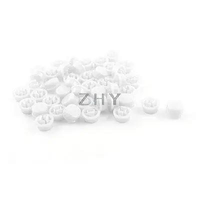 

45pcs White Plastic Pushbutton Caps Cover for 12mmx12mmx7.3mm Tact Switch