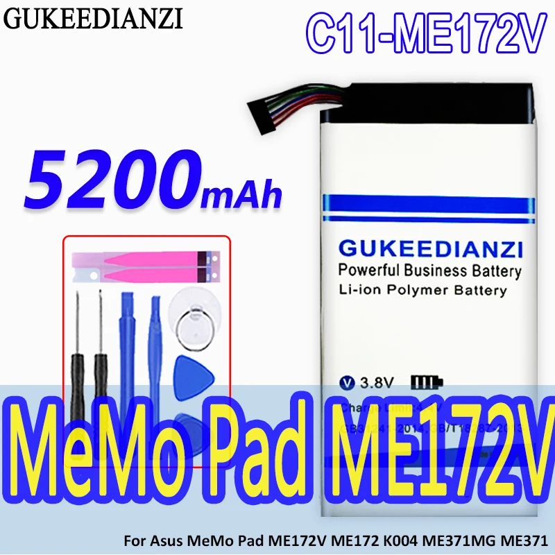 C11-ME172V для Asus MeMo Pad ME172V ME172 K004 ME371MG ME371 5200mAh аккумулятор планшета большой емкости |