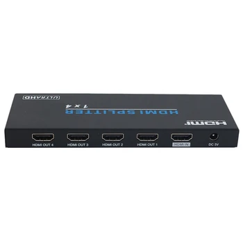 

1X4 HDMI Splitter Adatper Split 4K/60Hz 3D HDR 1080P HDMI Hub EDID Control for DVD PS3 CCTV EU Plug