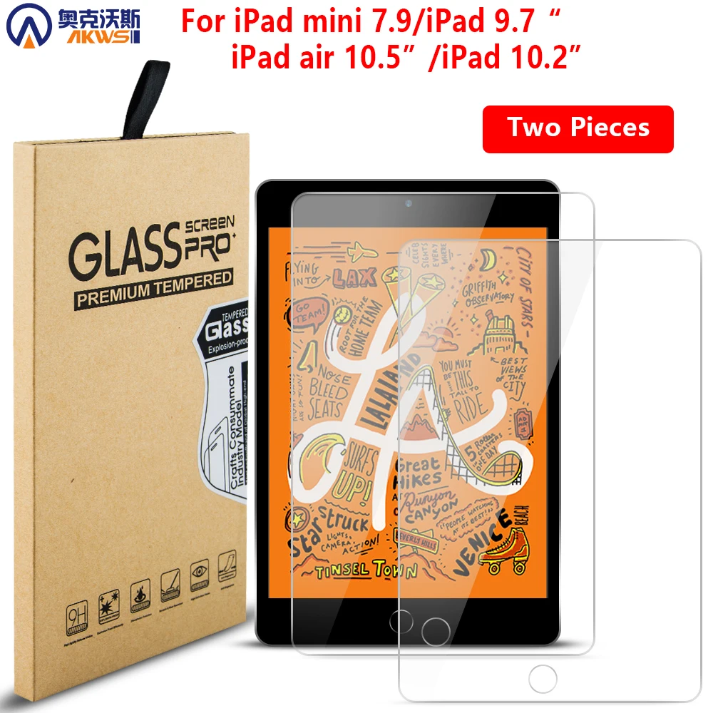 

Tempered Glass for Ipad 9.7 Air 1 2 Screen Protector for Ipad Mini 5 4 7.9 Protective Film for Ipad 10.5 Air 3 Ipad 10.2 2019