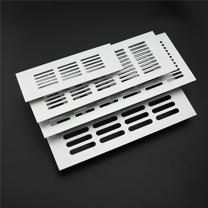 Aluminum alloy rectangular air vent grille ventilation cover Closet Shoe Wardrobe Cabinet Mesh Hole louver vent home Decor cover