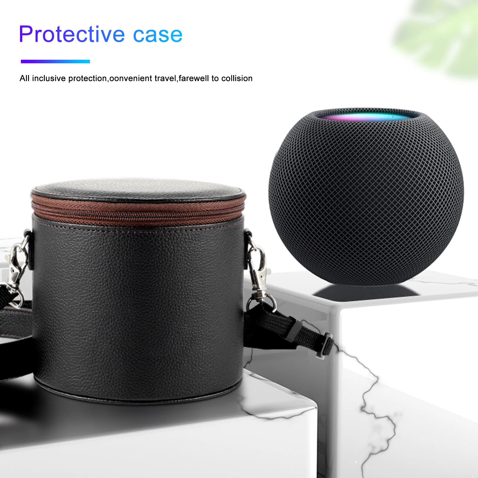 Travel Case for Apple HomePod Mini,Apple HomePod Mini Smart Audio EVA Hard  Portable Storage Box,Suitcase Dustproof and Shockproof Apple HomePod Mini