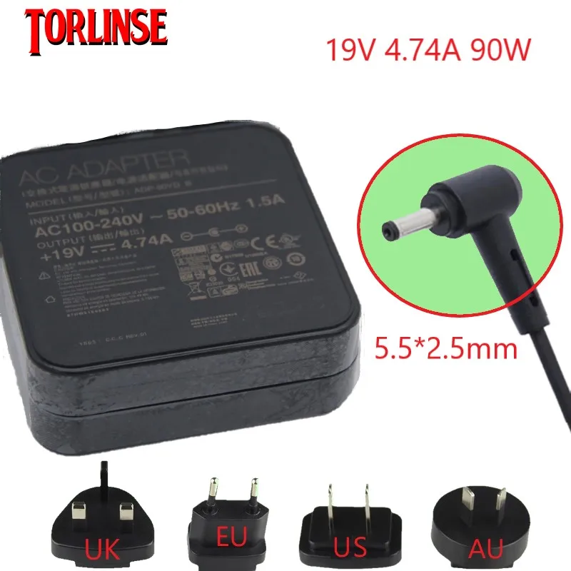 

ADP-90YD B 90W 19V 4.74A 5.5*2.5mm Adapter Power Charger For Aus A52F A53E A53S A53U A55A A55VD D550CA D550M D550MAV F555LA K501