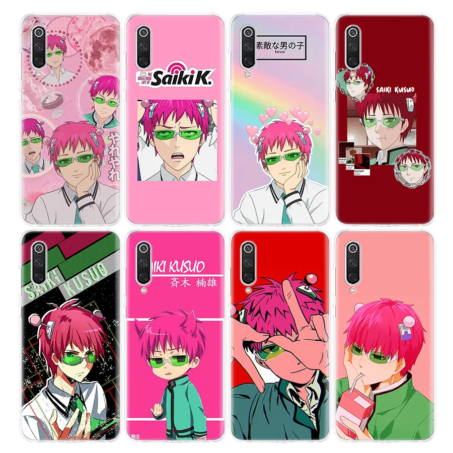 The Disastrous Life of Saiki K Kusuo Phone Case For Xiaomi Redmi Note 13 12 11 10 11E Pro Plus 12S 11S 11T 10S 9 9S 8 8T 7 Soft 