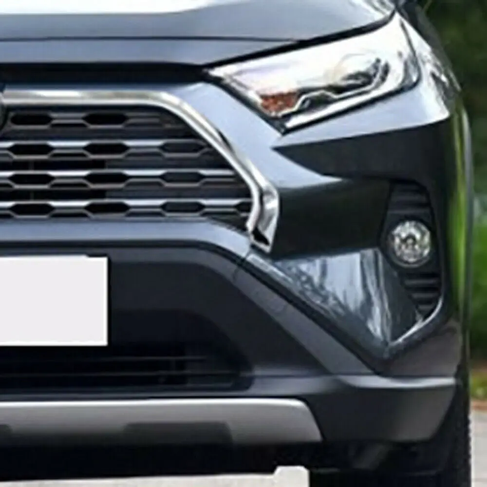 Для Toyota RAV4 Гибридный хромированные передние решетки гриль рельефная Накладка для отделки
