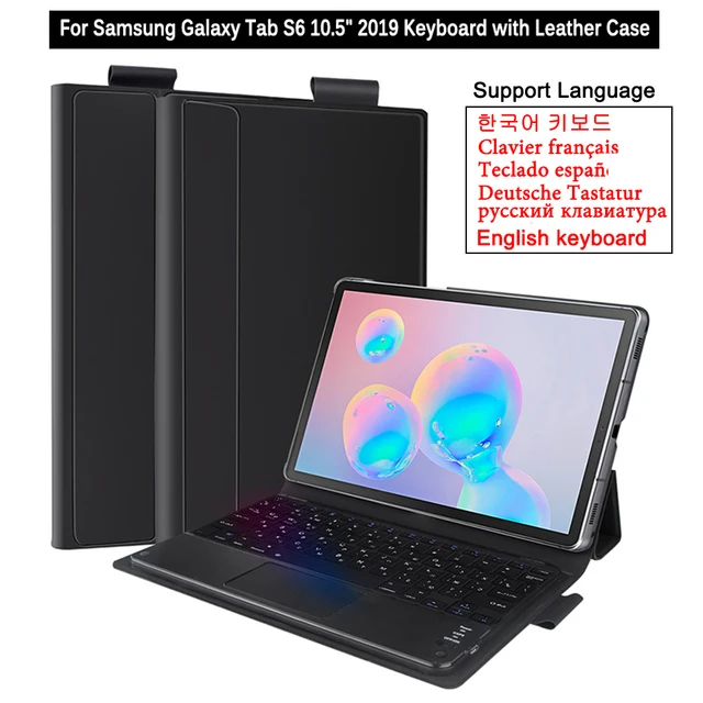Bluetooth Toetsenbord Voor Samsung Galaxy Tab S6 10.5 Inch 2019 Touchpad Keyboard Case Sm T860 T865 T867 Tablet Afneembare toetsenbord