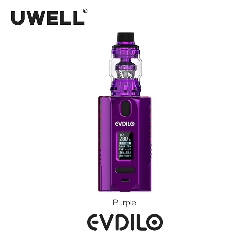 UWELL Evdilo комплект 5 Вт-200 Вт Valyrian II Танк поддержка 18650/20700/21700 батареи, электронная сигарета, набор - Цвет: Фиолетовый