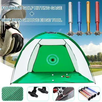 

1m 2m 3Meters Foldable Golf Practice Net Golf Hitting Cage Garden Grassland Practice Tent Golf Training Equipment with Cleaner