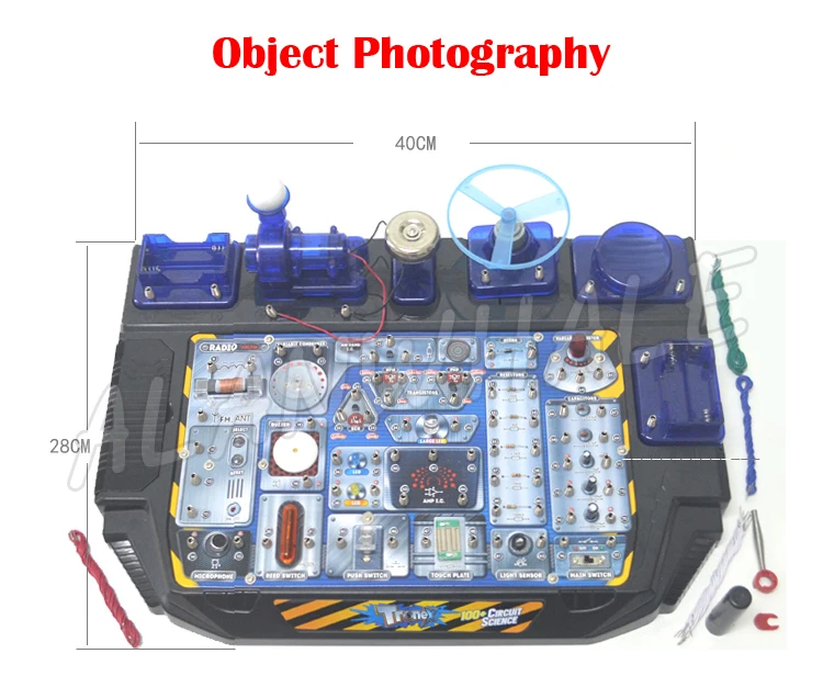 100 мульти эксперименты электрические наборы, летающий вентилятор, радио, светодиодный легкий колокольчик, мяч, научно-исследовательский набор, физика головного мозга, строительные игрушки