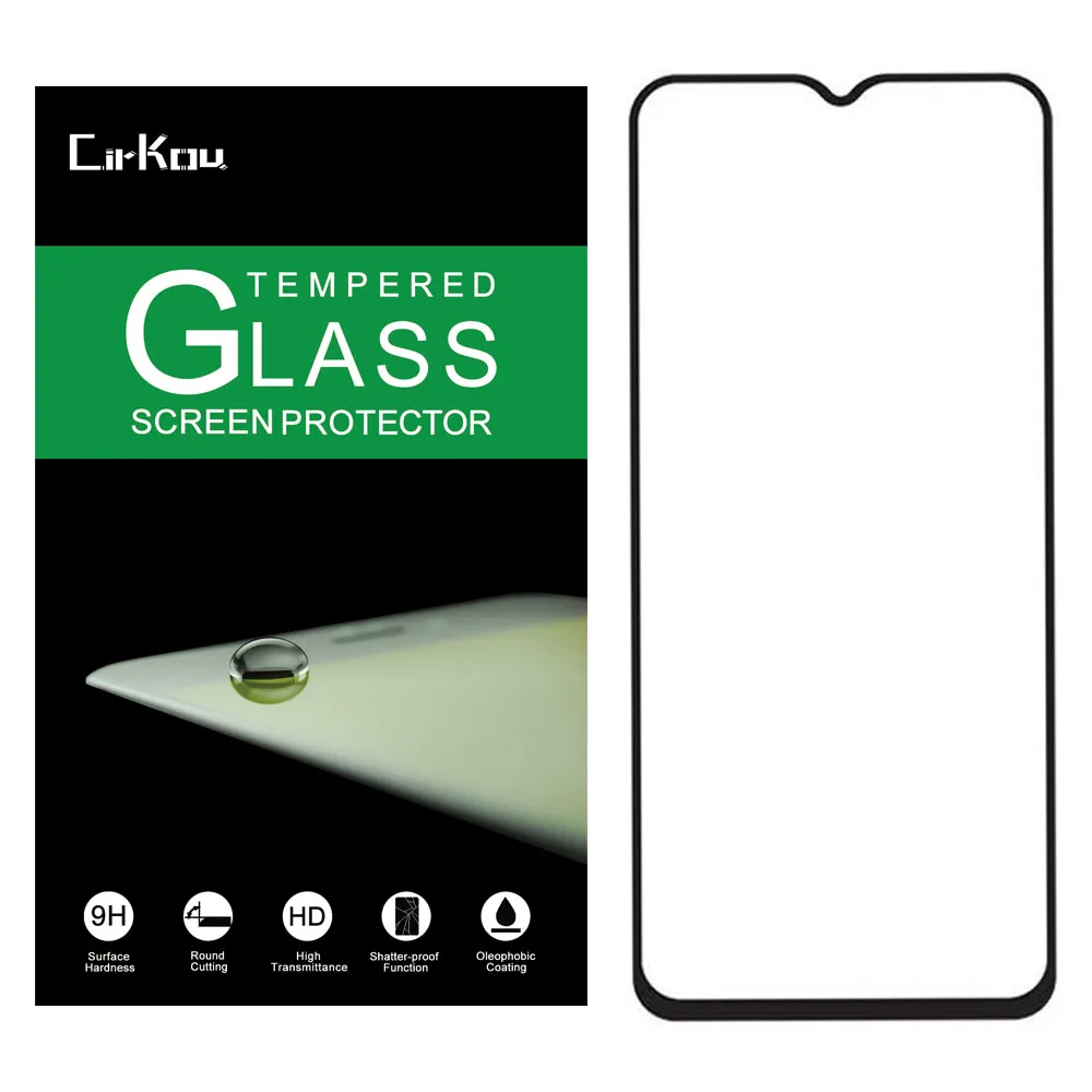 

cirkou For OPPO Realme XT Full AB Glue Full Cover 2.5D Arc Edge 0.33mm 100% Tempered Glass Screen Protector Protective Film