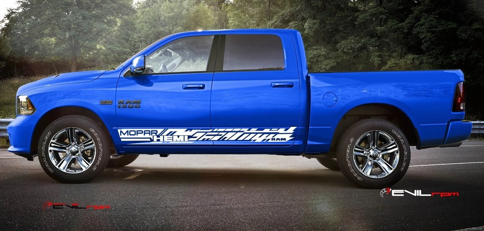 Для 1 комплекта/2 шт боковые наклейки-полоски, наклейка для Dodge Ram двери полосы SRT MOPAR 2009 стайлинга автомобилей