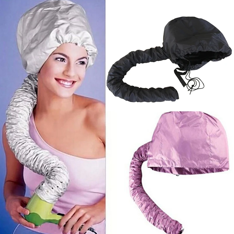 Nylon Hair Perm Portable Soft Hair Drying Cap Hood Hat Blow