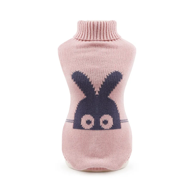 Pink Rabbit Свитер для маленьких собак, вязаная одежда для собак, Ши-тцу, французский бульдог, свитер для домашних животных для собак/кошек, зимнее пальто для собак, джемпер для собаки, одежда - Цвет: Pink Rabbit