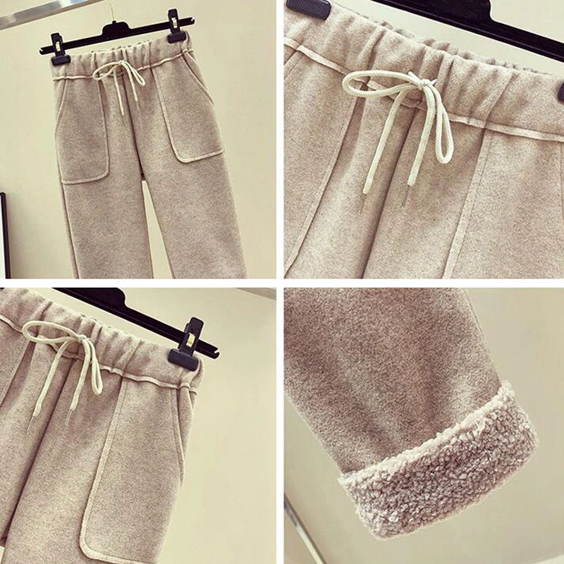 Осенние и зимние шаровары женские свободные штаны повседневные размера плюс