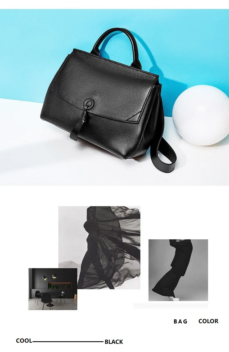 High Quality Genuine Leather Handbags Elegant Women Cross Body Bags New Arrival OL Fashion Shoulder Bags Messenger Bags Hot