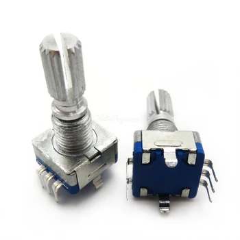 

5pcs/lot Plum handle 20mm rotary encoder coding switch / EC11 / digital potentiometer with switch 5 Pin In Stock