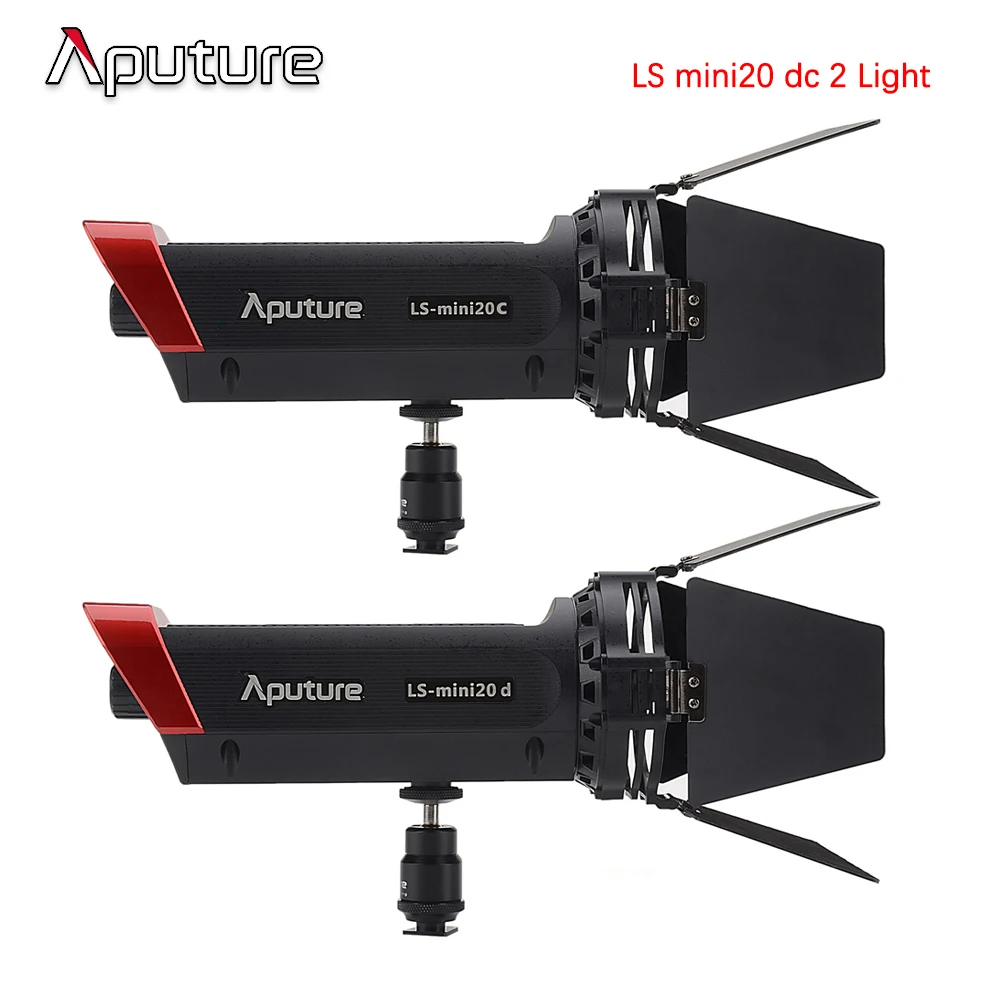 dc 2 Lights Kit Aputure LS mini20 ddc 3 светильник+ штатив Стенд Комплект TLCI 97+ Дневной светильник 3200-6500K съёмка на пленке COB светодиодный светильник для видеосъемки ing - Цвет: dc 2 Lights Kit