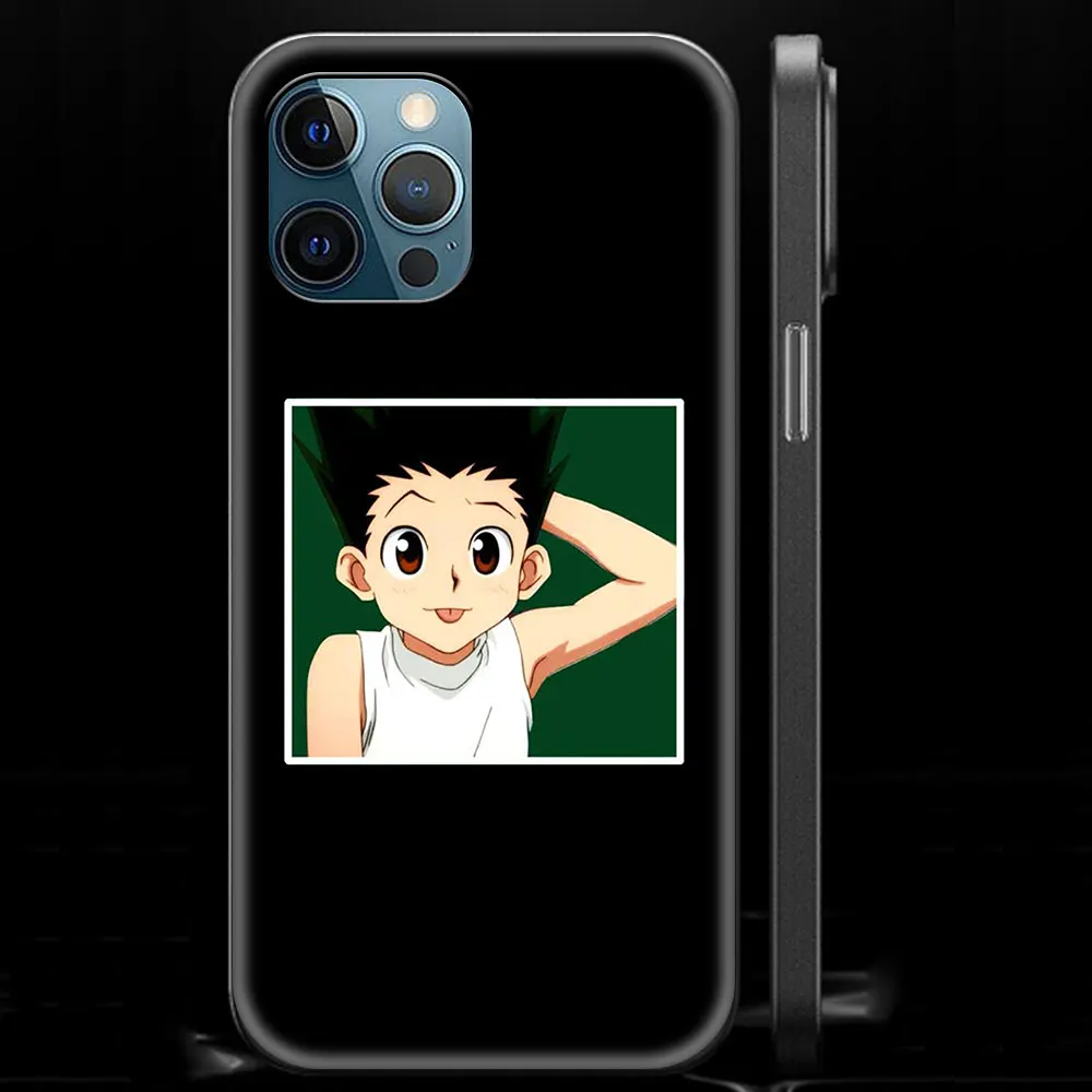 case iphone 13 pro  hunter x hunter Anime Hisoka Morow Luxury Phone Case For iPhone 13 12 11 Pro MAX XR X SE XS 7 8 Plus Soft Black Cover Fundas 13 pro cases