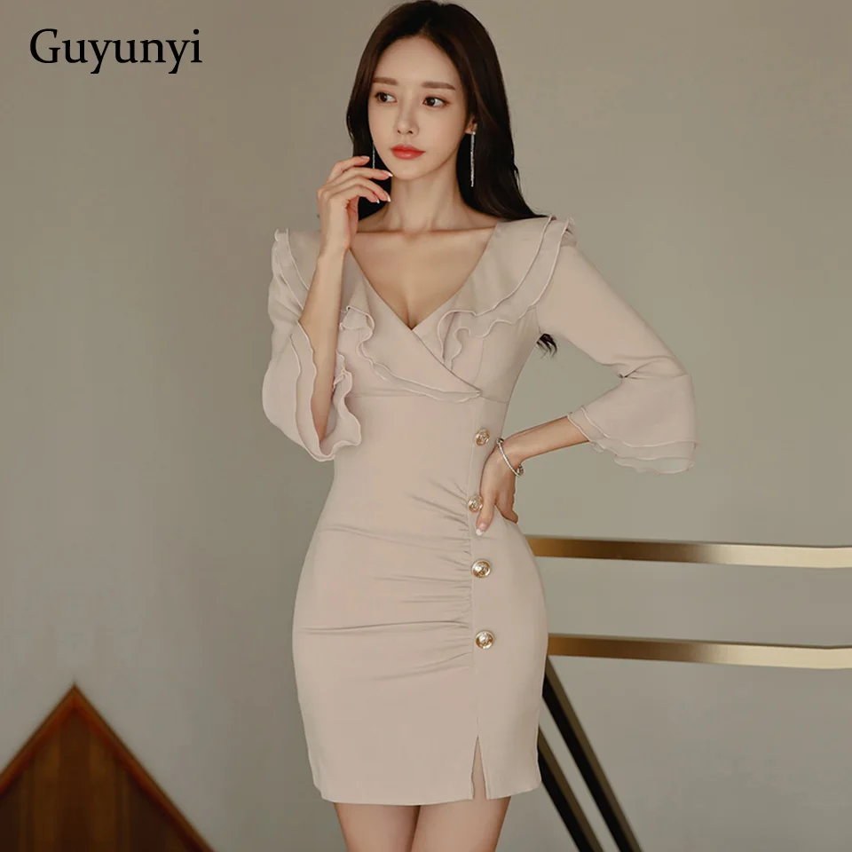 Элегантное вечернее платье весеннее с высокой талией тонкое v образный вырез