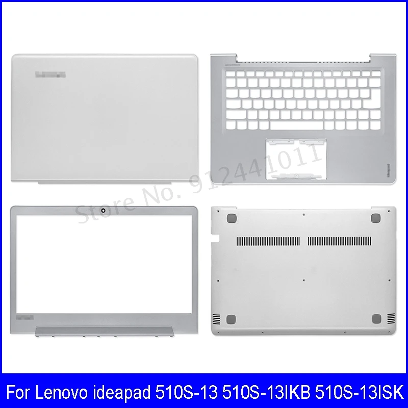 NEW Laptop LCD Back Cover For lenovo ideapad 510S-13 510S-13IKB 510S-13ISK Front Bezel Palmrest Bottom Case A Cover White Silver leather laptop bag