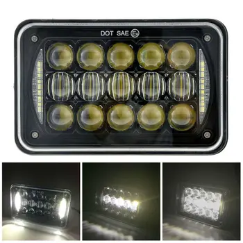 

2PCS 5D 60W 4x6inch Black LED Rectangular Headlamp Replacement with Hi-Lo Beam DRL for Jeep Ford, Probe, Chevrolet, Oldsmobile