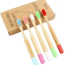 Зубная щетка с мягкой щетиной среднего размера с бамбуковой целлюлозой и бамбуковым волокном подходит для детей