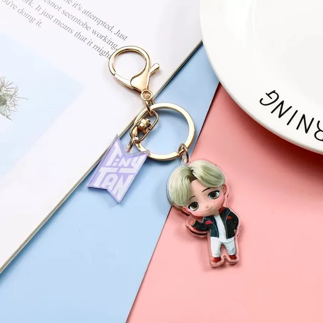 HQBTSCbulletproof youth group new cartoon acrylic keychain pendant with the same peripheral A3-JIMIN