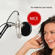 Регулируемый микрофон Подвеска стрелы ножничный кронштейн изготовлен из прочной стальной рычаг подвесной инструмент крепежный хомут для Прямая