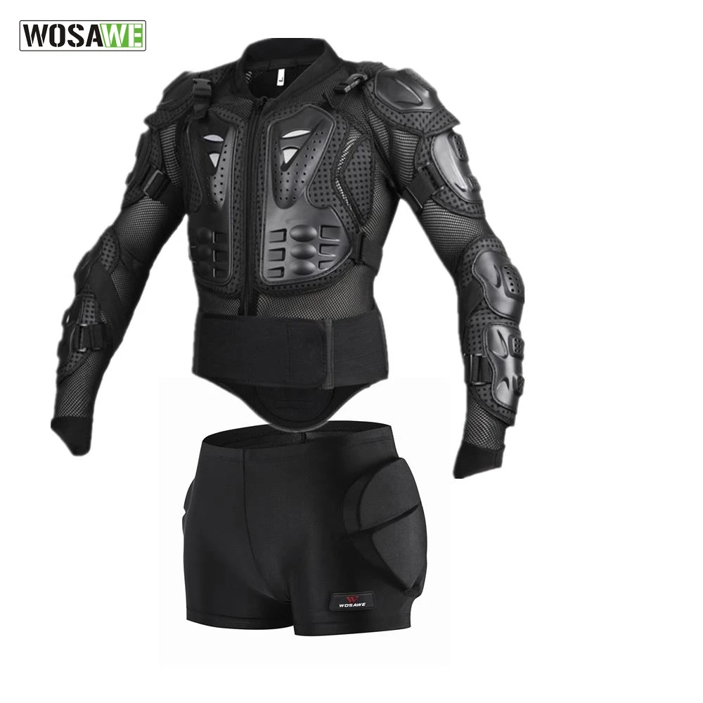 WOSAWE-Chaquetas deportivas de Snowboard para hombre, manga de malla, cazadora para ciclismo, Protector de soporte trasero, equipo de protección para esquí