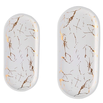 

Big deal European Marble Ceramic Cutlery Set Inlaid Porcelain Dessert Jewelry Plate Steak Salad Cake Dishware