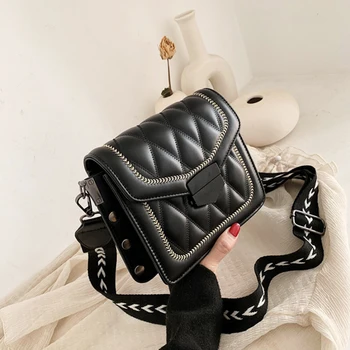 

Handbag Women Shoulder Bag Leather Wide Straps Crossbody Bags Women Classic Flap Messenger Bag Women Purse Travel Pouch