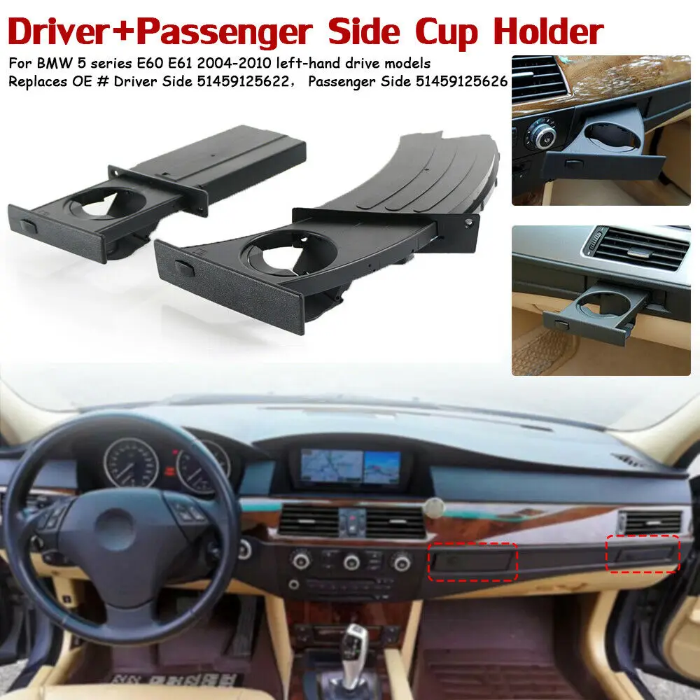 Car Cup Holder Retractable LH Driver Passenger Side Cup Holder For BMW