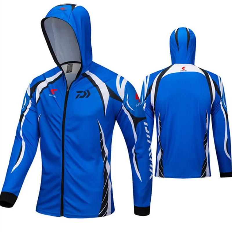 

2020 Cool Outdoor Sport Shirt Clothing Men Fishing Shirts Long Sleeve Breathable Quick Dry Coat Hooded Fishing Clothes