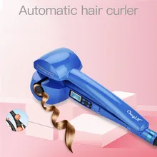 Автоматическая Плойка для волос ЖК-дисплей керамический Плойка для завивки профессиональная плойка для завивки Авто вращающиеся Утюги инструмент для укладки волос 45