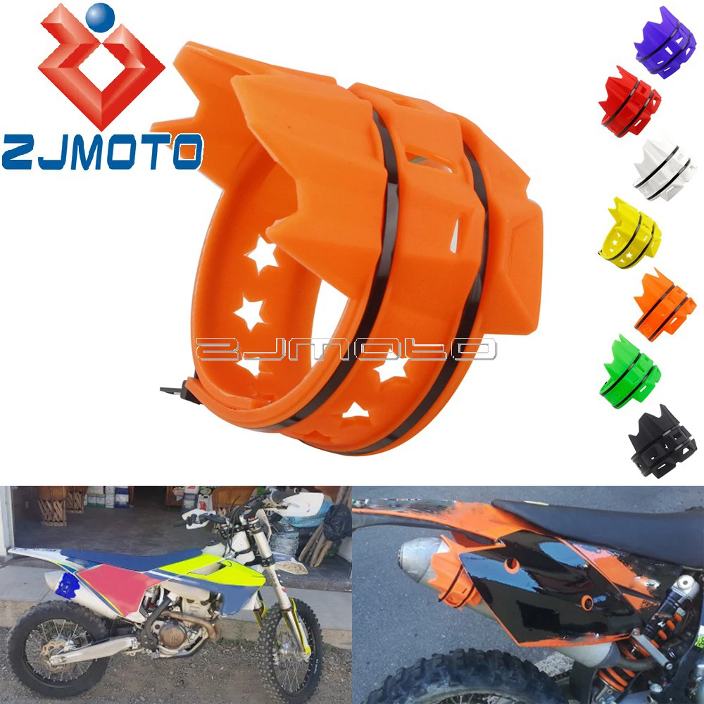Dirt Pit Bike Marmitta Marmitta Protezione Estremità Tubo Scudo Coperture Per Mx Sxf Sx Xcw Xc Exc Xcf 125 150 250 300 350 450 500
