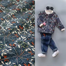 Модная серая клетчатая хлопковая Вельветовая ткань, осенне-зимнее платье, рубашка, детская одежда, материал T943