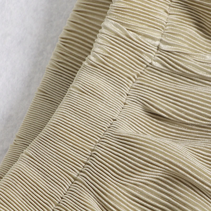 TWOTWINSTYLE Ruched широкие брюки женские эластичные с высокой талией Большие размеры длинные брюки женские Весенняя Модная элегантная одежда