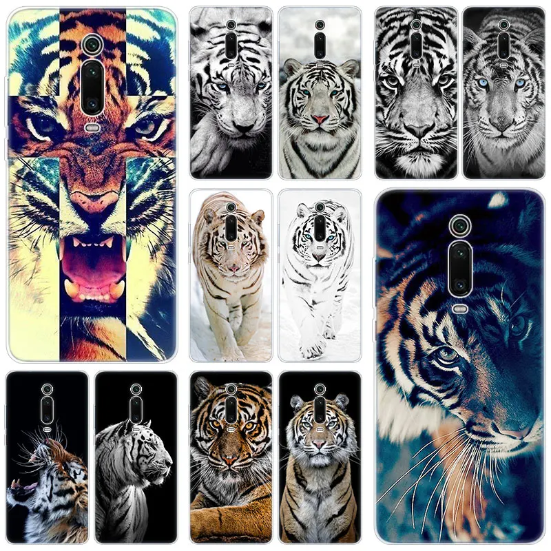 Hot Animal tiger Silicone Case For Xiaomi Mi Note 10 9T CC9 E 9 Pro A3 Lite Play Redmi 8T 8 8A 6 6A 4X Fashion Cover | Мобильные