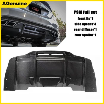 

PSM style real carbon fiber back end lip aprons rear bumper lower chin rear bumper diffuser for Mercedes-Benz C class W205