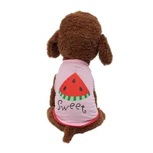 Сладкий арбуз принты Летняя Одежда для питомцев время дышащий мягкий жилет для собаки щенка комплекты милой одежды для малых и средних Размеры собак